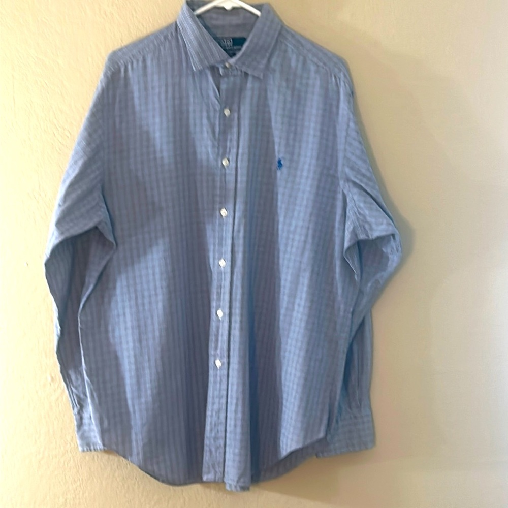 Men’s Polo Dress Shirt Size 16 1/2 34-35